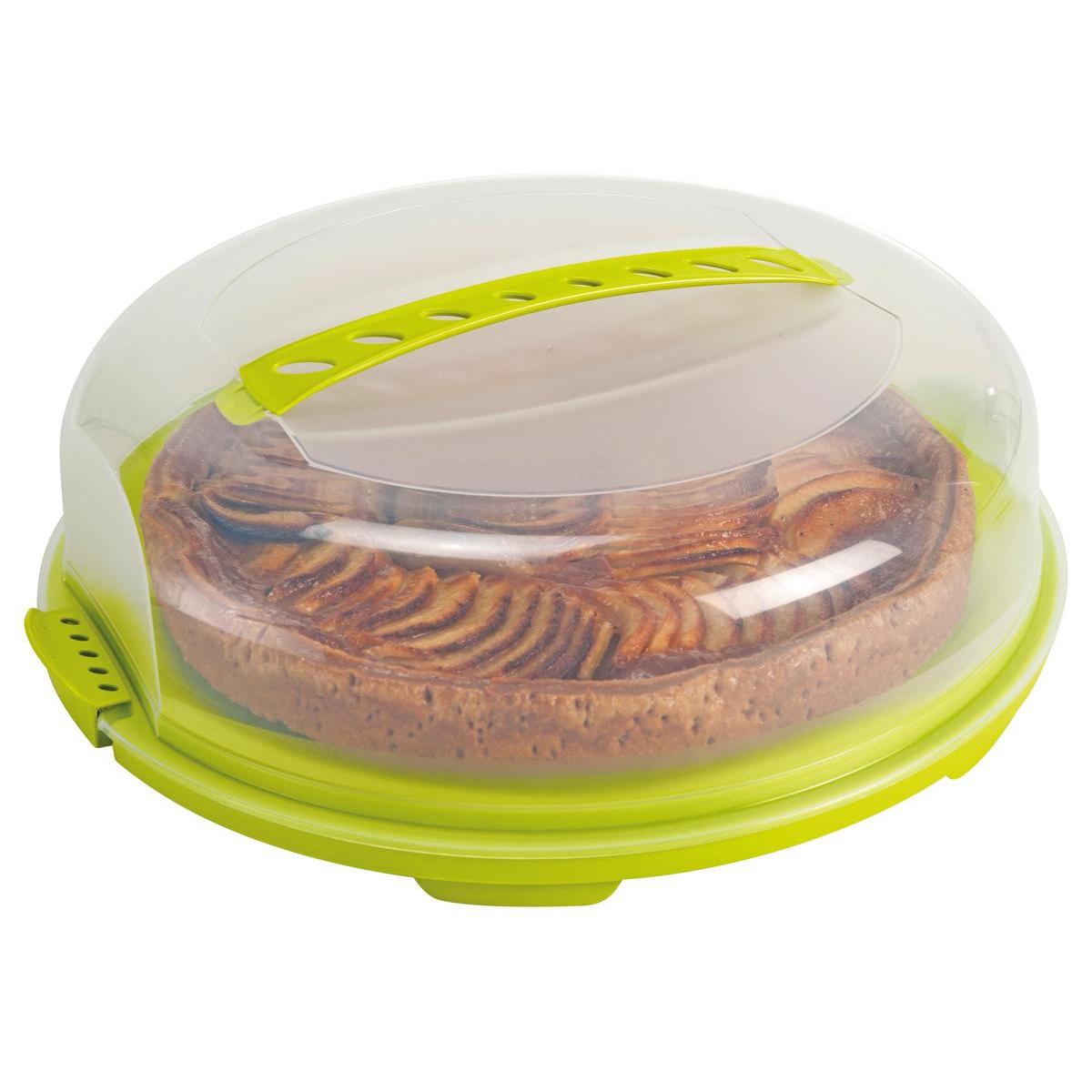 Cloche A Tarte Vert Transparent Boites De Conservation Plastique La Foir Fouille