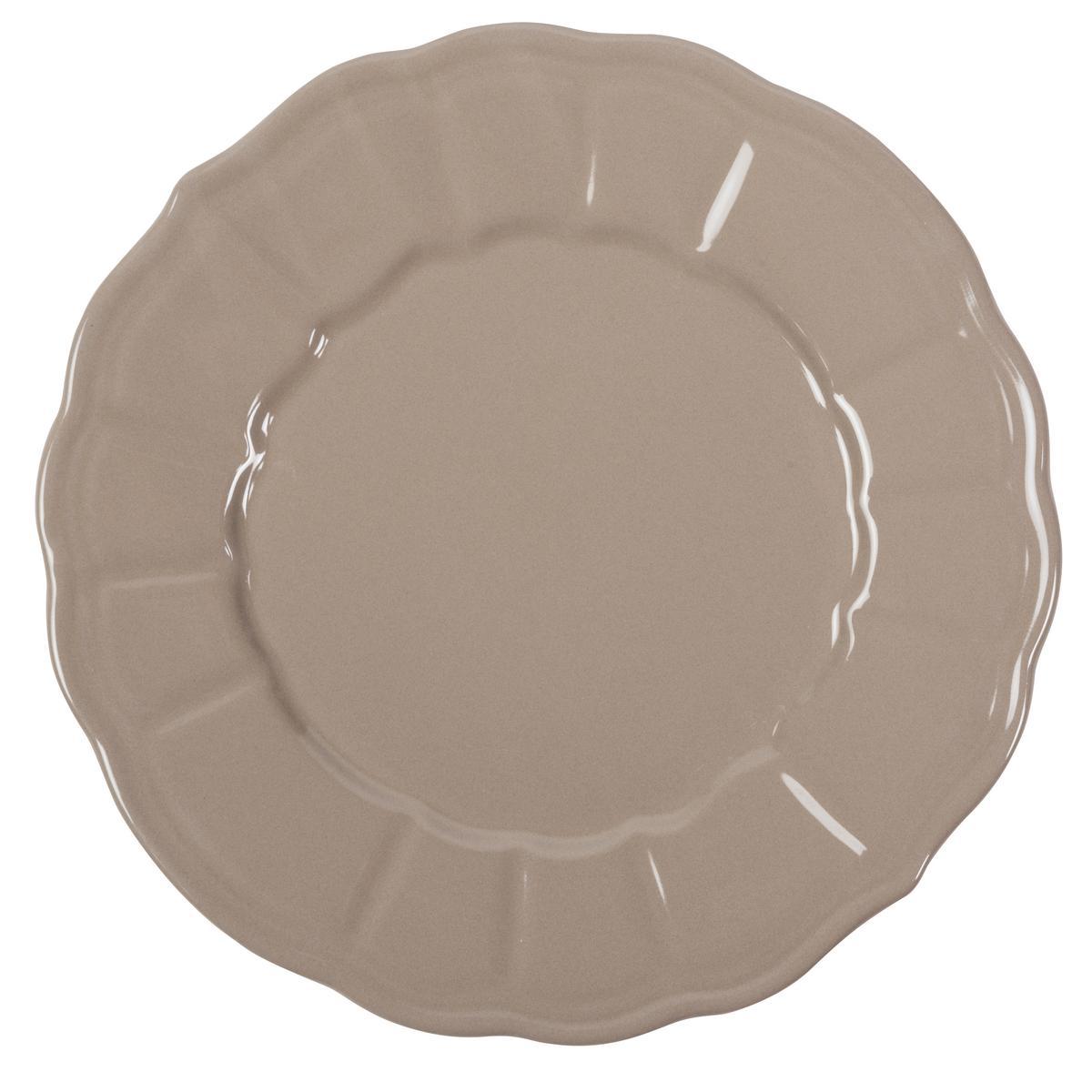 Assiette plate - Grès - Ø 27 cm - Taupe Assiette plate - Grès - Ø 27 cm - Taupe