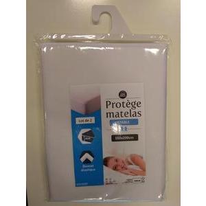 Lot de 2 protège-matelas jetables - 160 x 200 cm