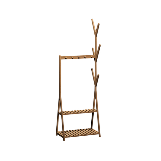 Portant Porte Manteau 80 X 30 X H 175 Marron Meubles De Chambre La Foir Fouille