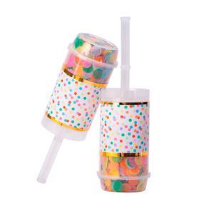 2 canons à confetti - 2 cm - Multicolore