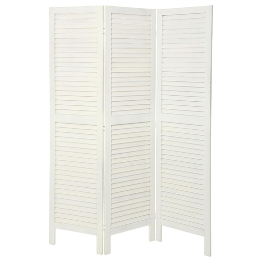 Paravent En Bois Blanc Toiles Imprimees La Foir Fouille