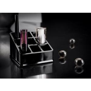 Porte rouge à lèvre - Polystyrène - 9 x 9 x 6,5 cm - Noir