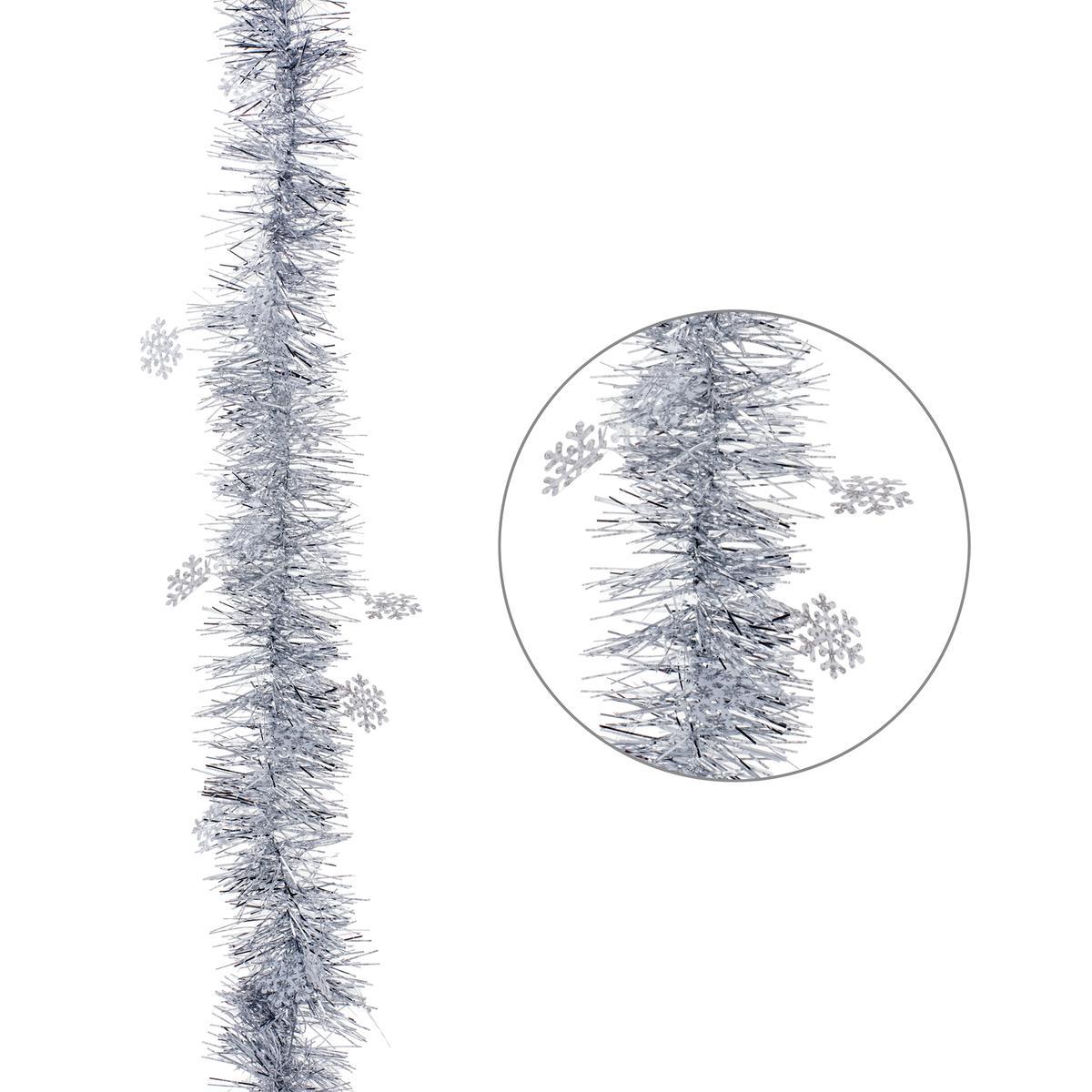 Guirlande scintillante flocons - 2 m - Argent Guirlande scintillante flocons - 2 m - Argent