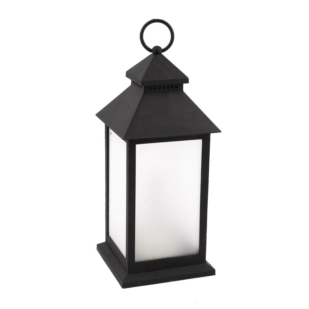 Lanterne de table flamme carrée - Noir Lanterne de table flamme carrée - Noir