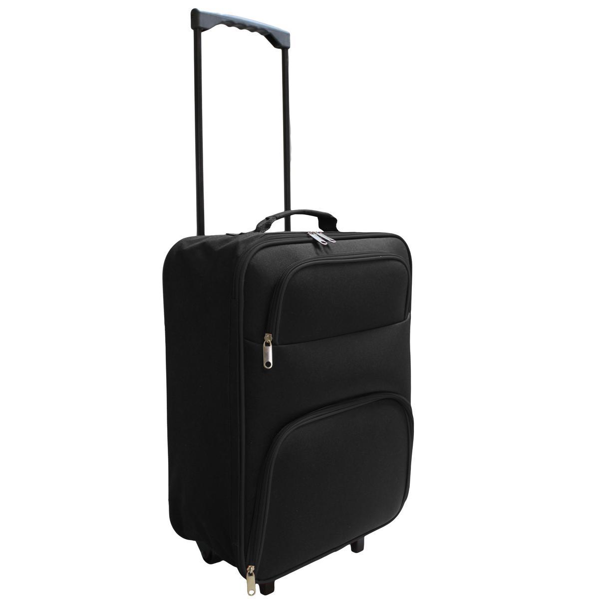 Valise cabine souple - Polyester - L 38 x 18 x H 50 cm - Noir Valise cabine souple - Polyester - L 38 x 18 x H 50 cm - Noir