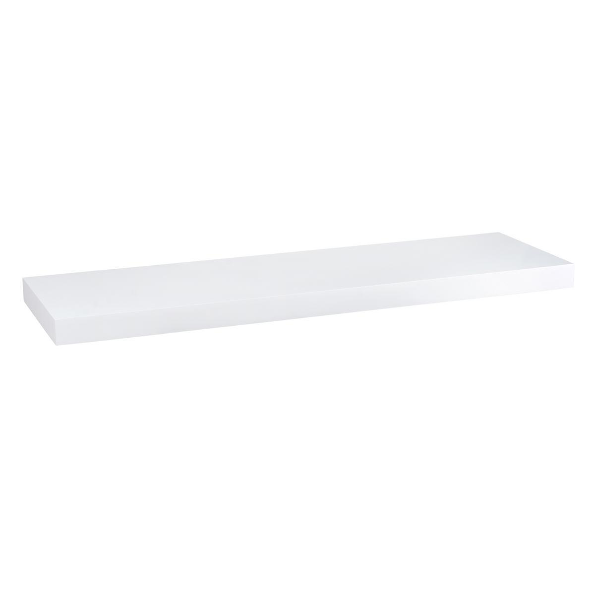 Etagère flottante - 80 x 24 x H 3.8 cm - Blanc Etagère flottante - 80 x 24 x H 3.8 cm - Blanc