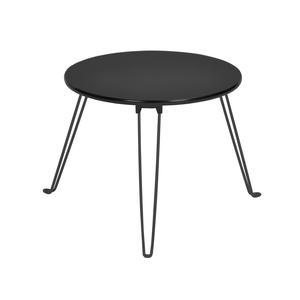 Table ronde - Métal et mdf - Ø 48 x h 40 cm - Noir