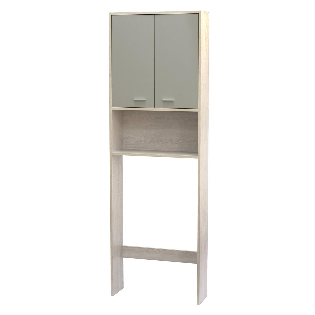 Meuble Dessus De Wc 60 X 19 X H 185 Cm Gris Meuble De Salle De Bain La Foir Fouille