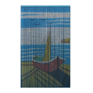 Rideau de porte motif bateau - 120 x 200 cm