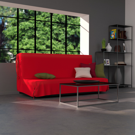 Housse de clic-clac en coton 200x120x140 rouge hermes Housse de clic-clac en coton 200x120x140 rouge hermes