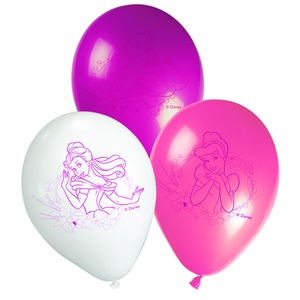 Lot de 8 ballons Princesses en carton et papier - 28 cm - Multicolore