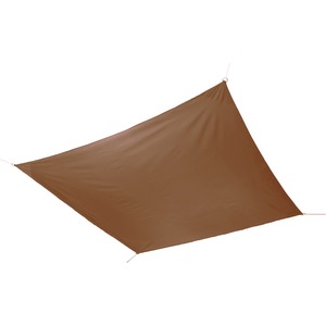Toile d'ombrage carré - 100% Polyester - 3 x 3 m - marron