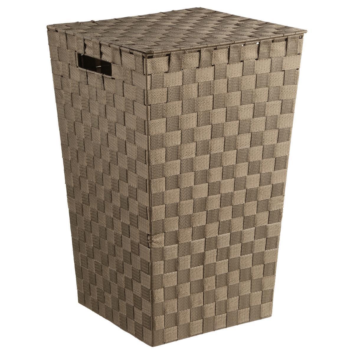 Panier à linge - 33 x 33 x H 53 cm - Marron taupe Panier à linge - 33 x 33 x H 53 cm - Marron taupe