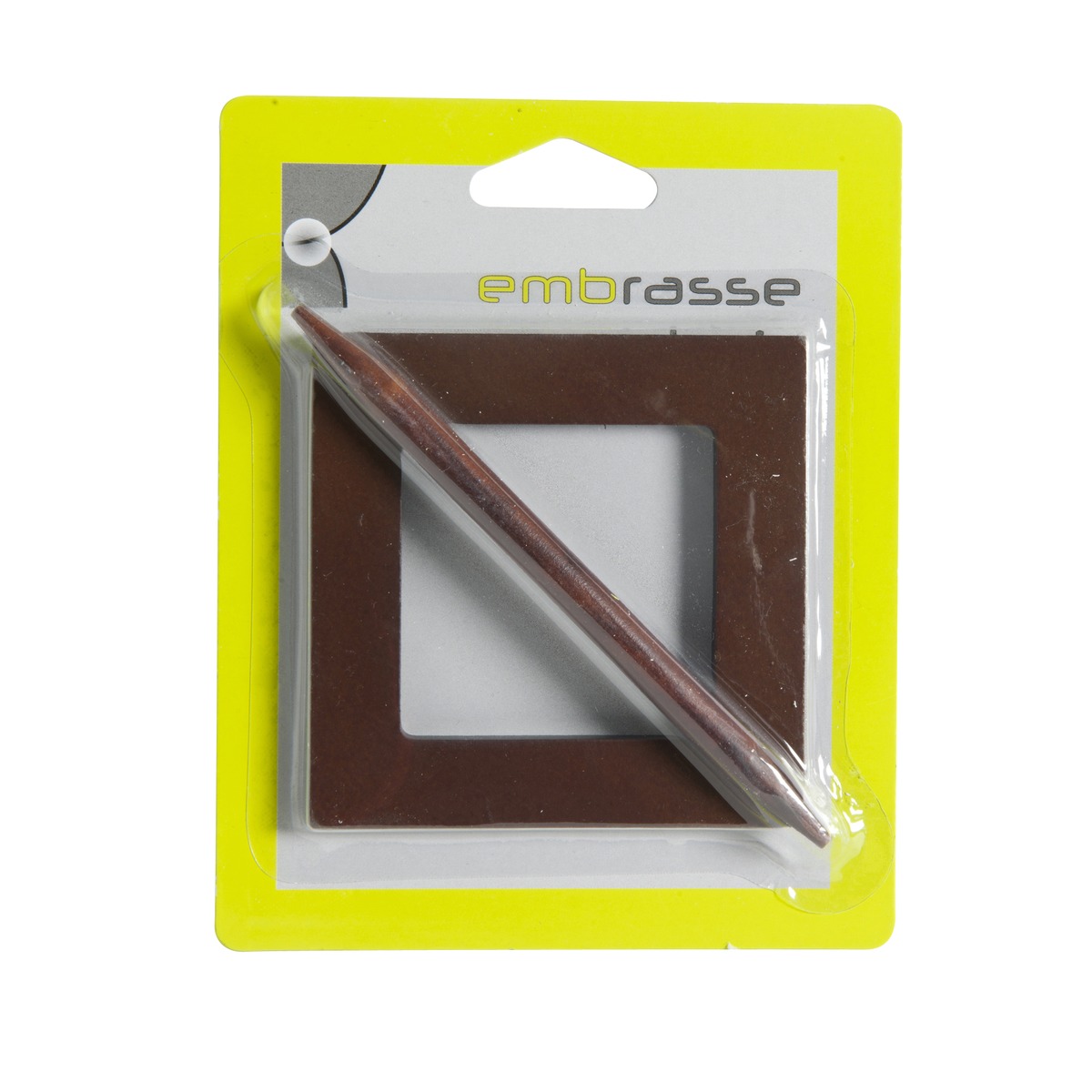 Embrasse carrée en bois - 8,5 x 8,5 cm - Tige 13 cm - Chêne Embrasse carrée en bois - 8,5 x 8,5 cm - Tige 13 cm - Chêne
