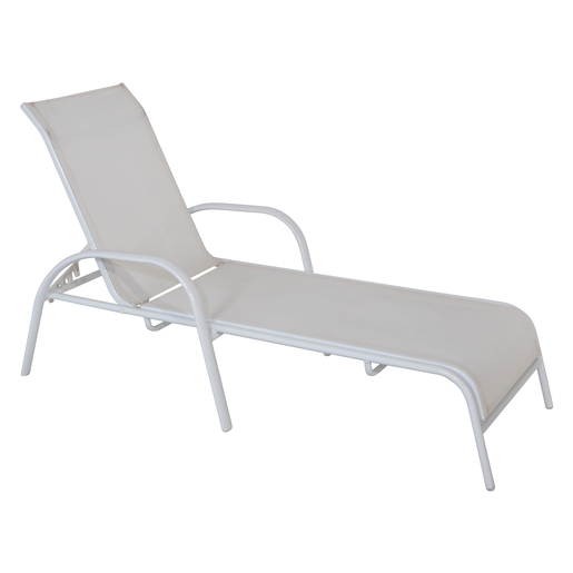 Chaise Longue Sunshine 165 5 X 65 5 X 50 Cm Blanc Fauteuils