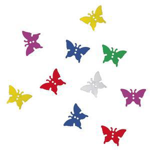 Confettis de table papillon en plastique - 10 g - Multicolore