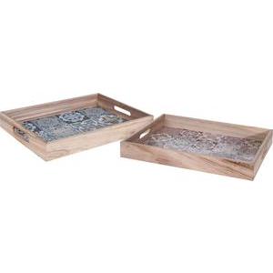 2 plateaux en bois