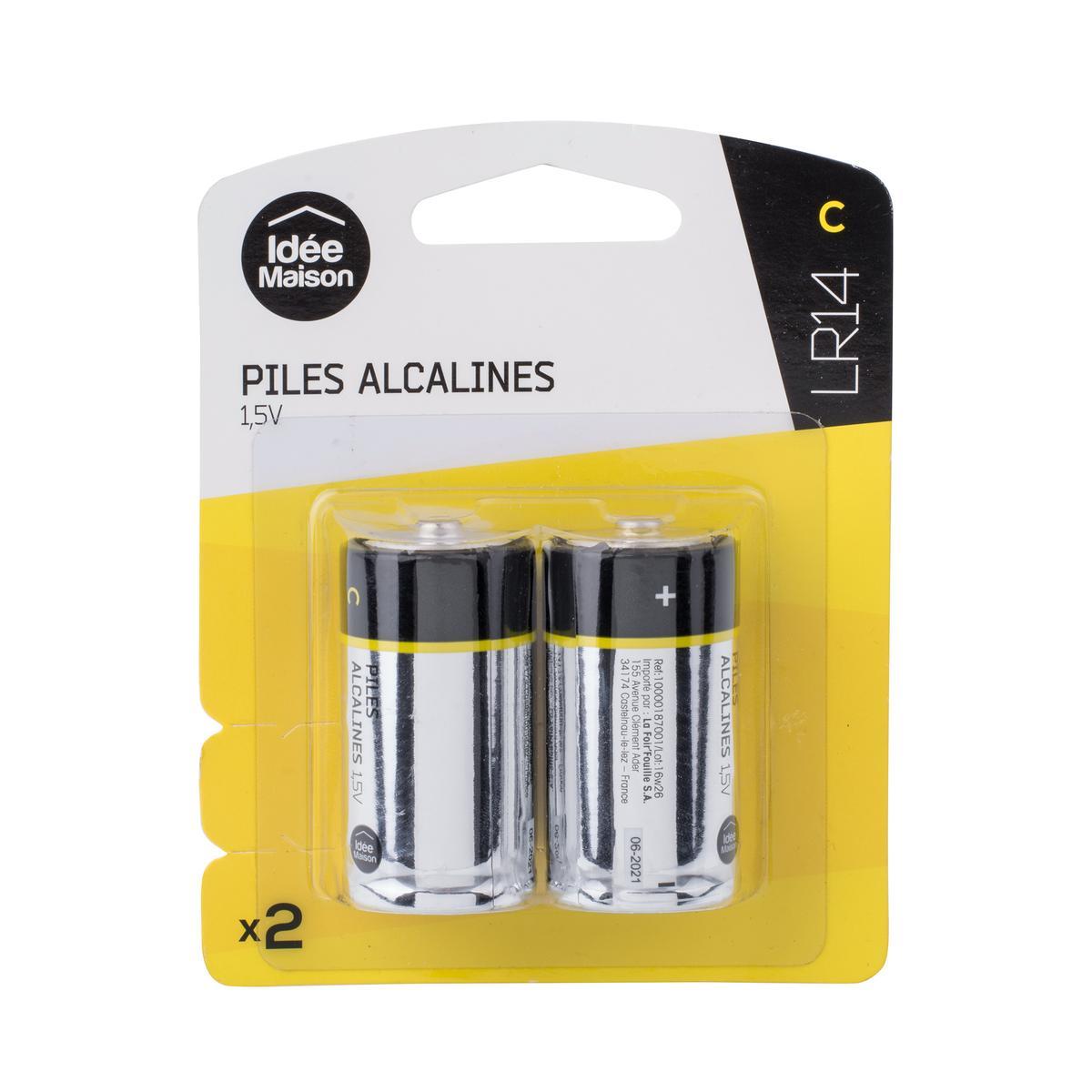 2 piles alcalines LR14
