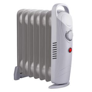 Radiateur bain d'huile - Acier - 32 x 14 x H 38 cm - Beige