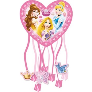 Pinatas Princess Glamour en carton imprimé polystirène - 20 x 20 cm - Multicolore