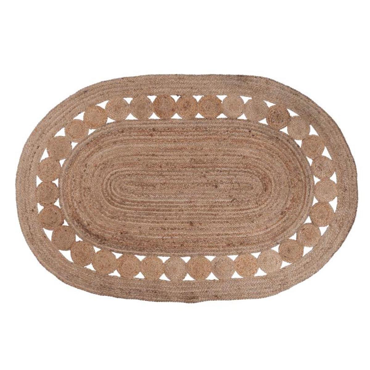 Tapis en jute - 110 x L 170 cm - Beige - K.KOON