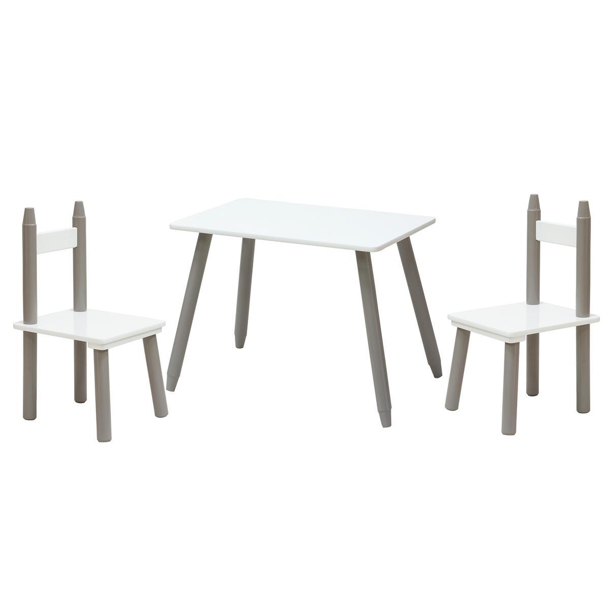 Table Blanc Marron Meubles Salle A Manger La Foir Fouille