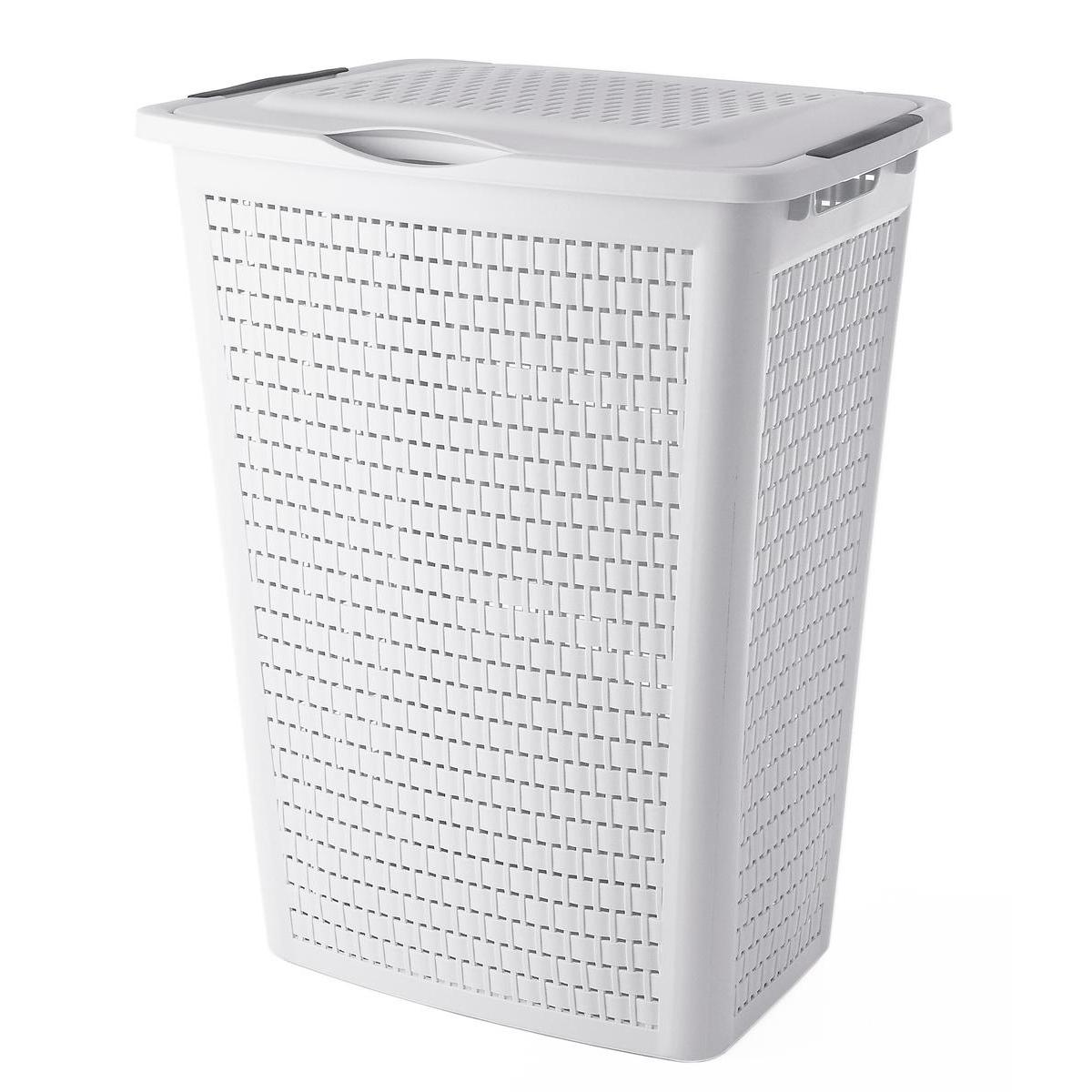 Panier A Linge Plastique Blanc Paniers A Linge Et Lingeres La Foir Fouille
