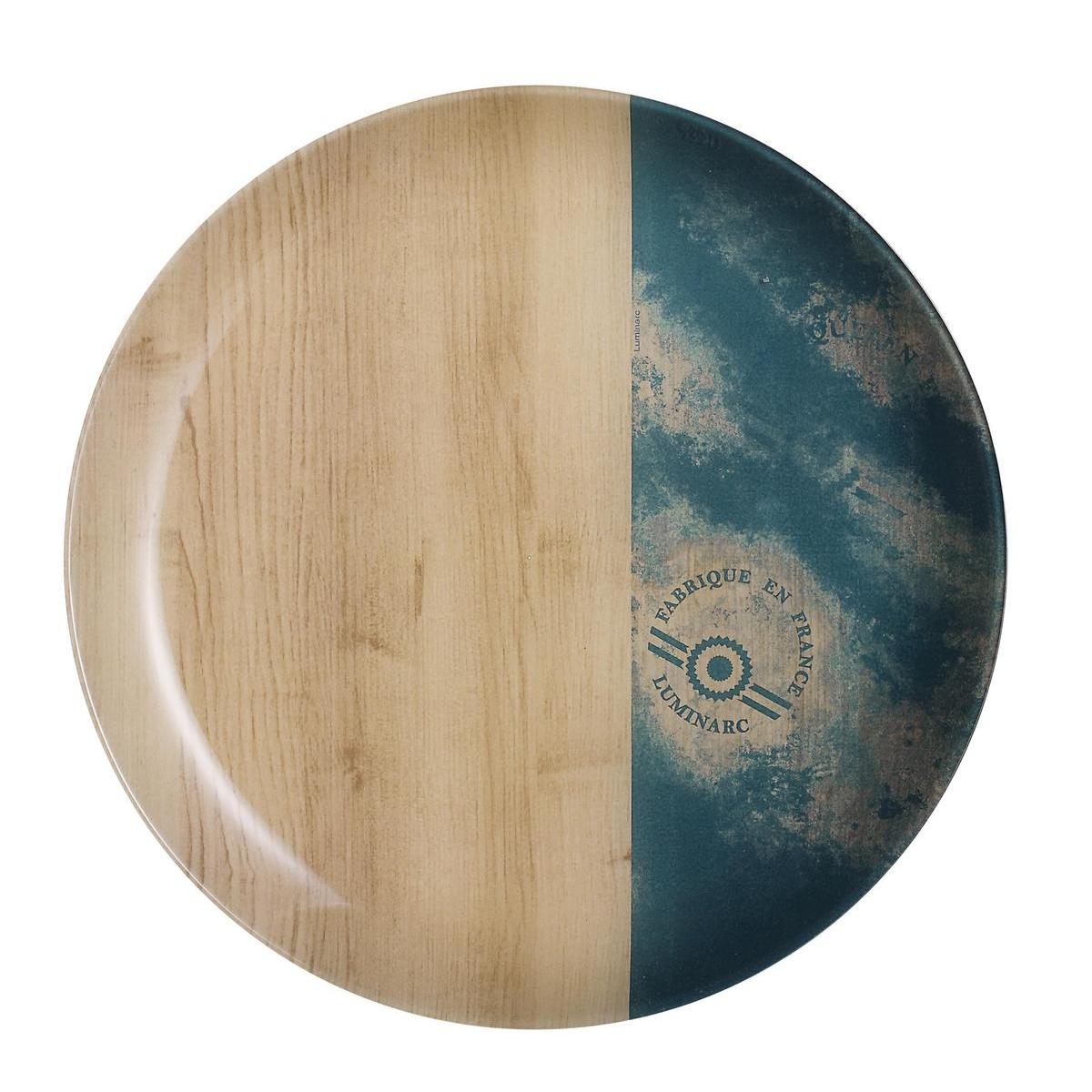 Assiette nordique - ø 26 cm - Vert et marron