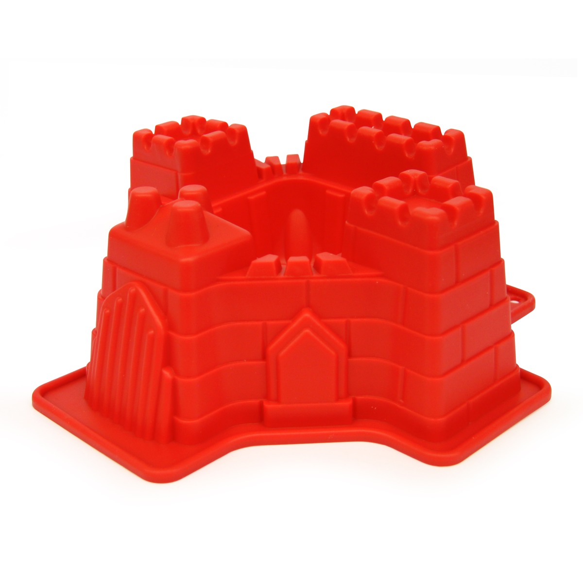 Moule à gâteau en forme de château fort - Antiadhésif - 21 x 20 x 8 cm - Orange
