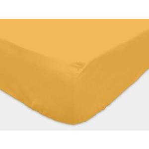 Drap-housse - 190 x 140 cm - Jaune