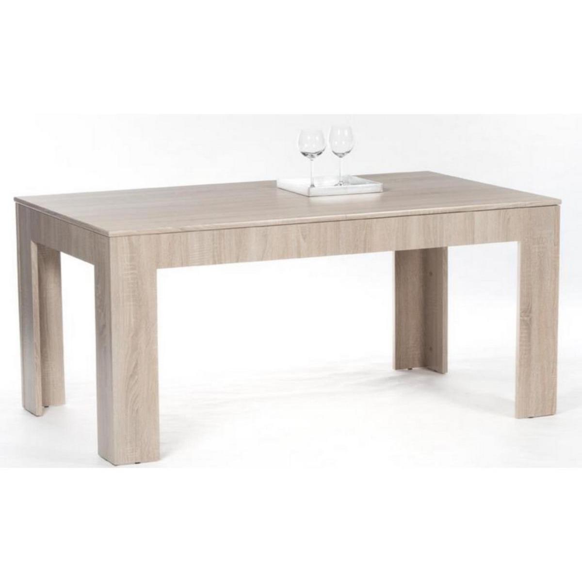 Table à manger - Mélamine - 140 x 80 x H 75 cm - Couleur chêne Table à manger - Mélamine - 140 x 80 x H 75 cm - Couleur chêne