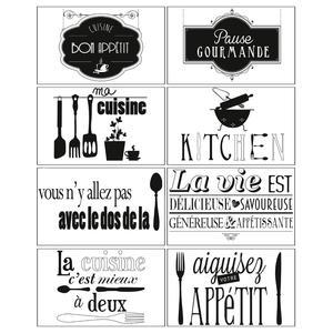 sticker illustration cuisine noir posters stickers et adhesifs deco la foir fouille