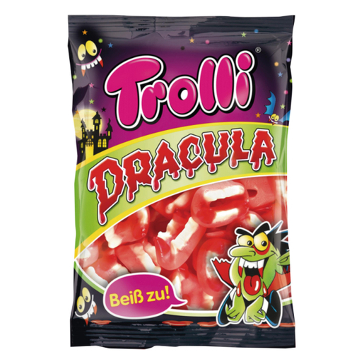 Sachet De Bonbons Dents De Dracula Trolli 200 G Rouge Confiserie Et Bonbons Pour Enfants La Foir Fouille