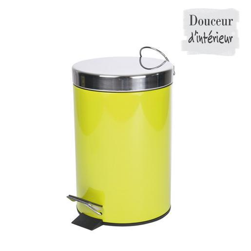 Poubelle Metal Vert Accessoires Salle De Bain La Foir Fouille