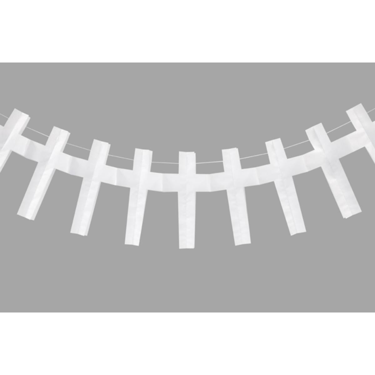 Guirlande papier communion - 400 x 18 x 1 cm - Blanc