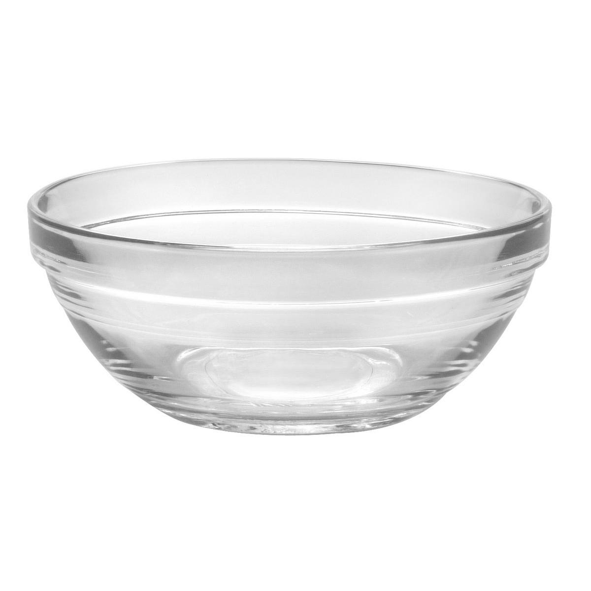 Coupelle ronde en verre - Diamètre 12 cm - Blanc transparent