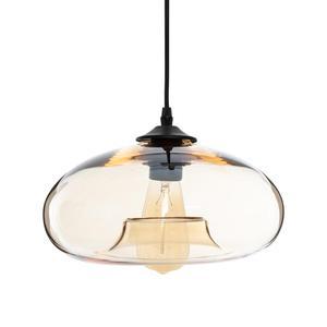 Suspension verre Katalg orange ambrée ø 28 cm