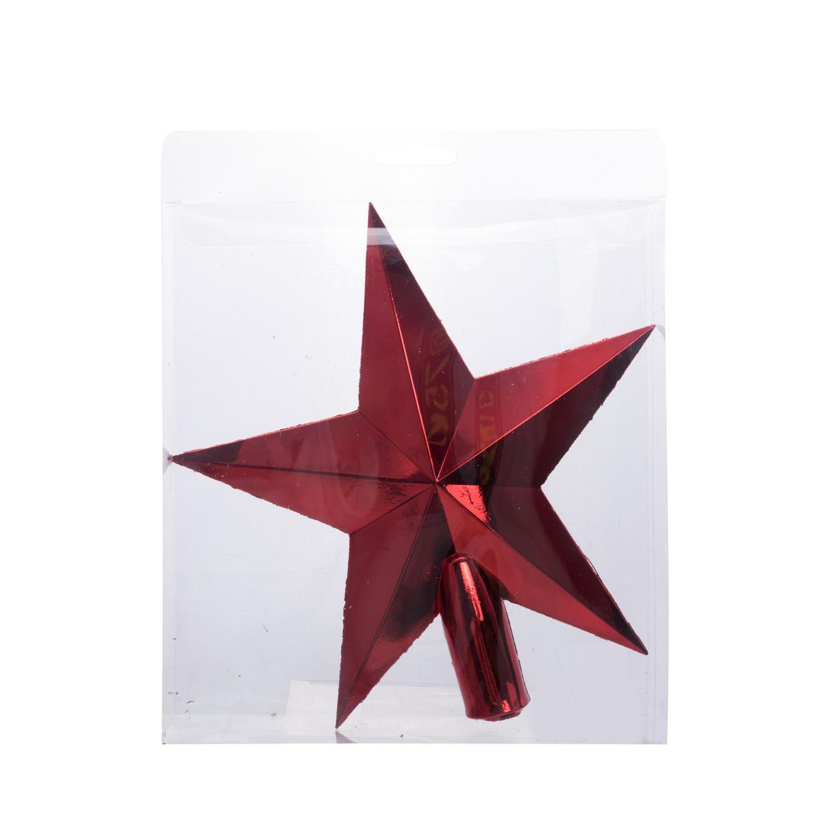 Cimier traditionnel de Noël étoile - H 20 cm - Rouge Cimier traditionnel de Noël étoile - H 20 cm - Rouge