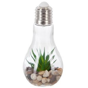 Plante artificielle avec ampoule LED - H 18.5 cm