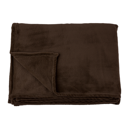 Couverture en flanelle - 220 x 240 cm - Marron Couverture en flanelle - 220 x 240 cm - Marron