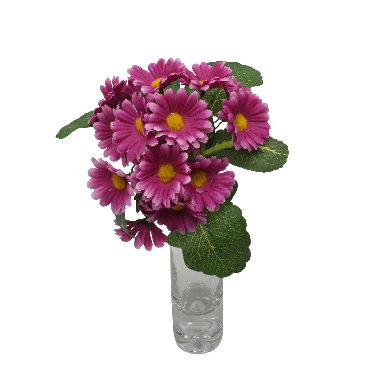 Bouquet de marguerites synthétiques - H 26 cm - Différents coloris - Orange, rose, blanc Bouquet de marguerites synthétiques - H 26 cm - Différents coloris - Orange, rose, blanc