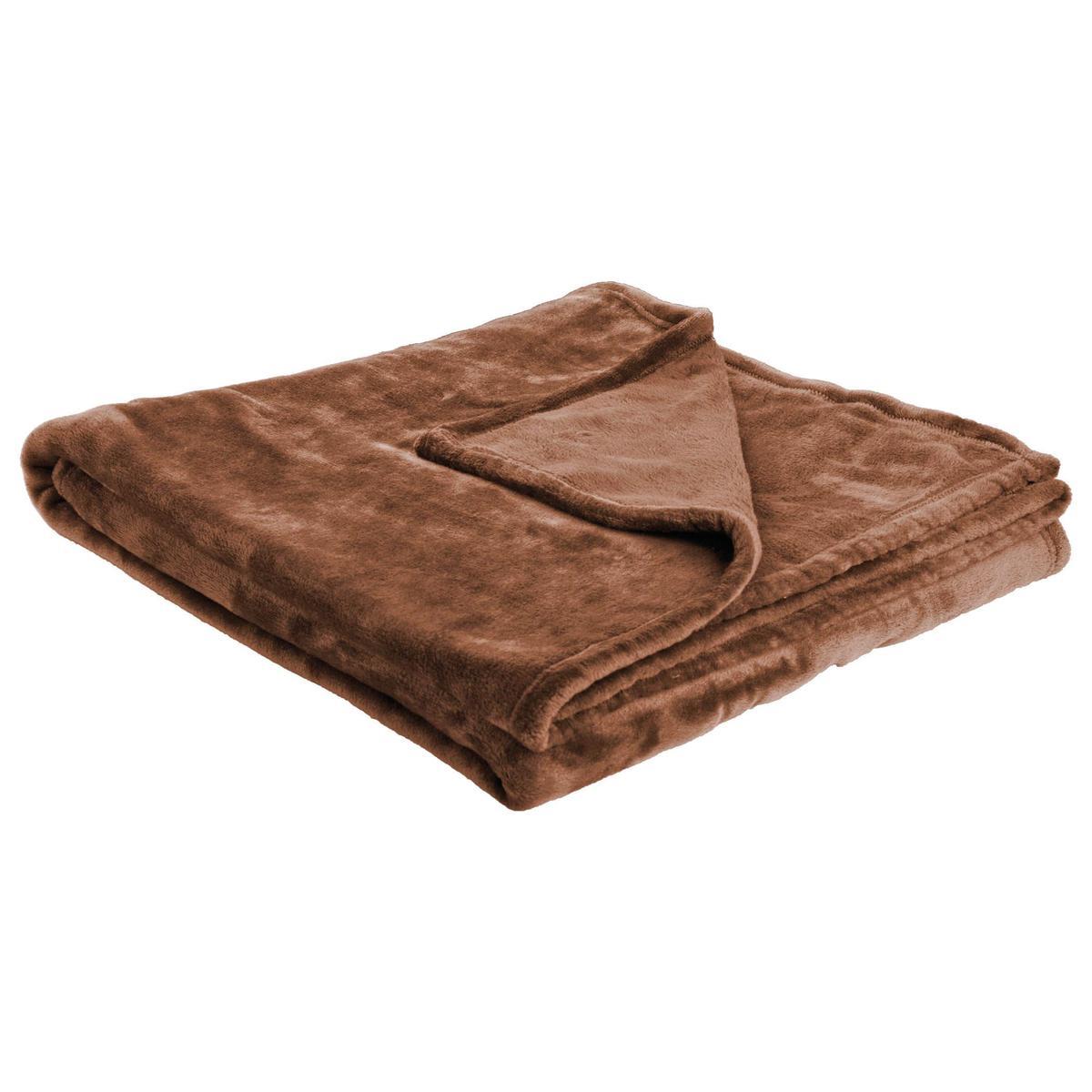 Couverture microflannelle - 100 % polyester - 150 x 200 cm - Taupe Couverture microflannelle - 100 % polyester - 150 x 200 cm - Taupe