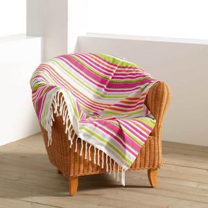 Fouta à franges Matelot - 100 x 200 cm - Rose