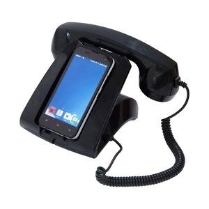 Téléphone rétro pour smartphone - 21 x 15 x 12 cm - Noir
