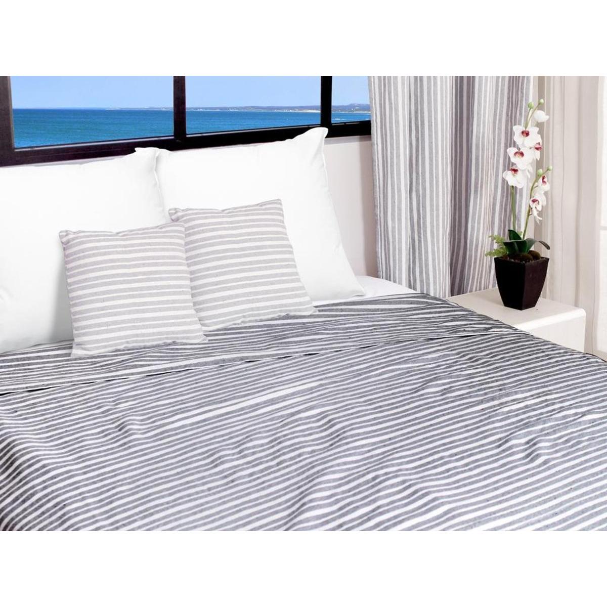 Jeté de lit - 220 x 240 cm - Cotonade gris gris anthracite Jeté de lit - 220 x 240 cm - Cotonade gris gris anthracite