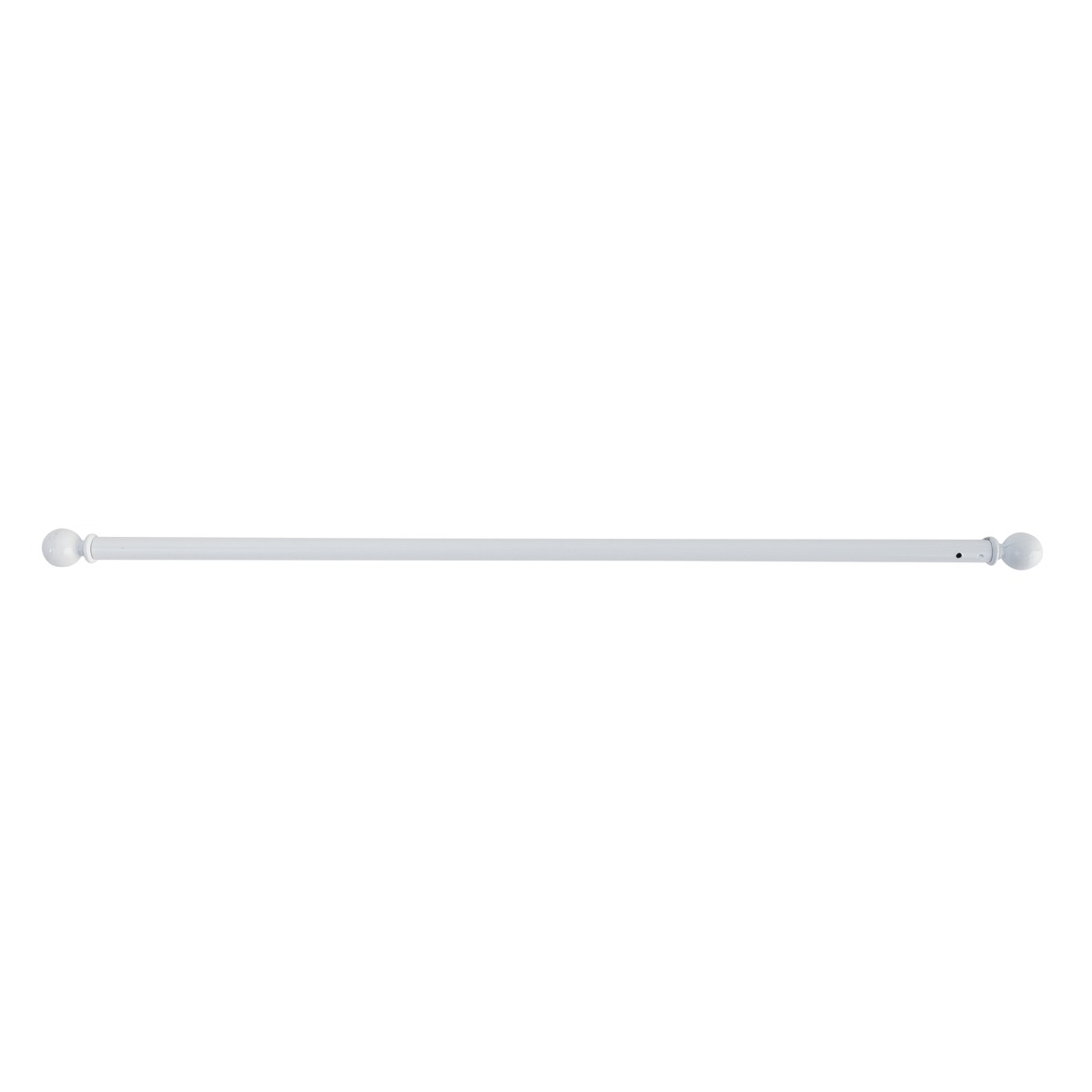 Tringle extensible 80 - 110 cm - Finition boule - Couleur blanc Tringle extensible 80 - 110 cm - Finition boule - Couleur blanc