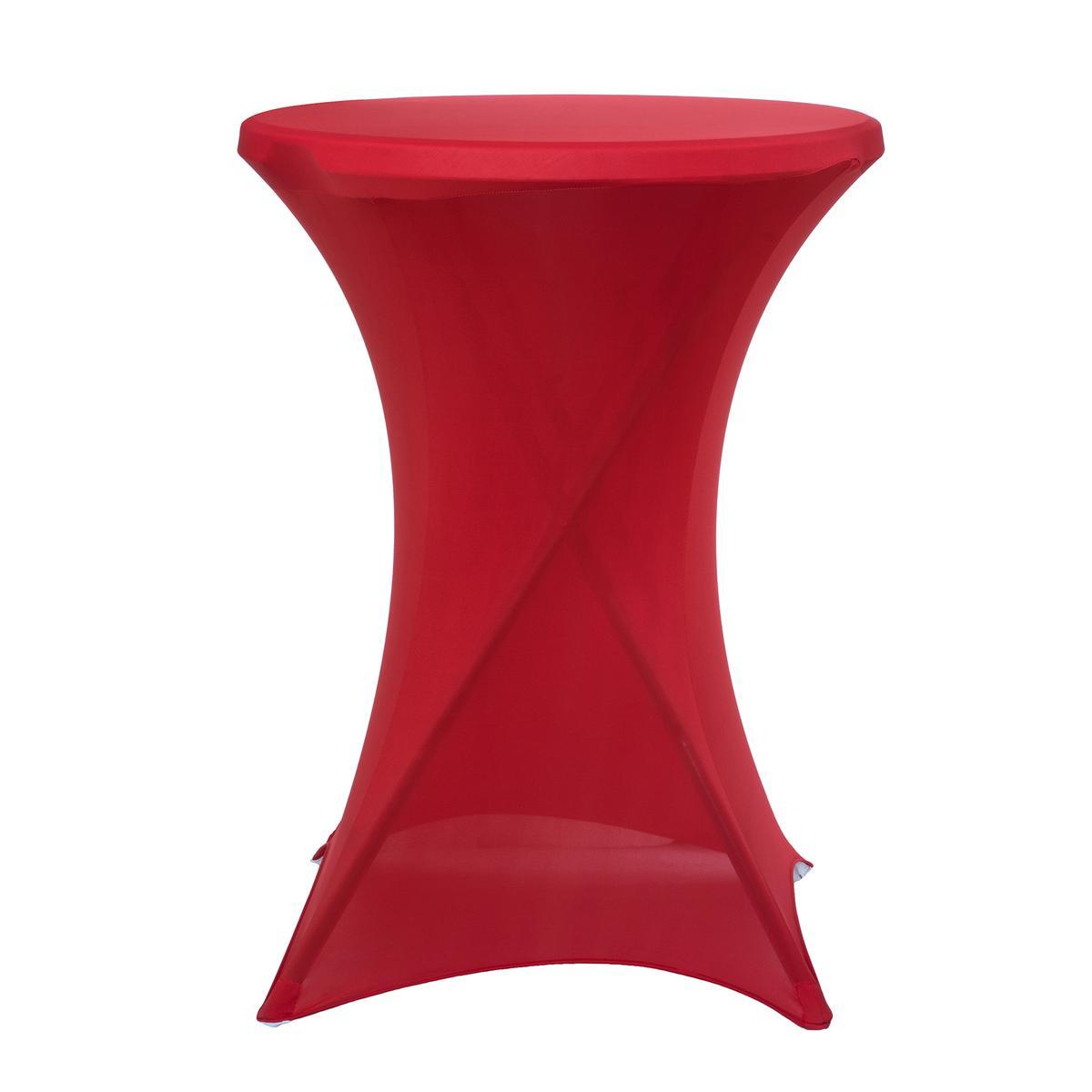Housse pour table mange-debout - ø 80 x H 110 cm - Rouge - MOOREA