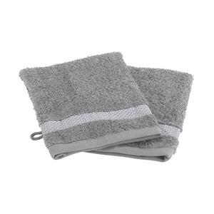 Lot de 2 gants de toilette unis - 15 x 21 cm - Différents coloris