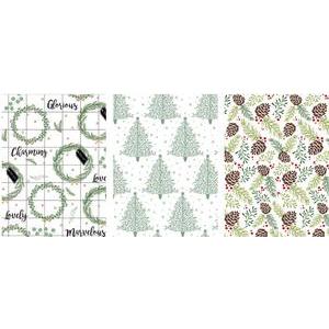 Papier cadeau Kraft motif sapin - 0.7 x 2 m - Différents modèles - 0.7 x 2 m - Multicolore